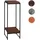 Mendler Blumentisch HWC-K71, Blumenregal Beistelltisch Pflanzregal, MVG-zertifiziert MDF Metall ~ dunkelbraun, 101cm