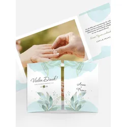 Dankeskarten Hochzeit selbst gestalten mit Spruch und Fotos im Onlinedesigner bei Meine-Kartenmanufaktur.de
