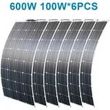 Tragbares Solarpanel 100W–800W, 12V/24V, Monokristallin, flexibel
