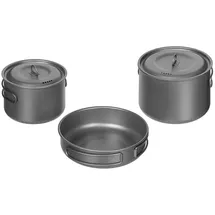 Fox Outdoor Topf-Set 5-tlg. Kochset + Kochgeschirr + Pfanne + Topf + Deckel