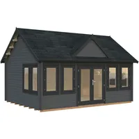Palmako Gartenhaus Claudia 19,4 m2 - 44 mm dunkelgrau/anthrazit