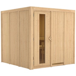 KARIBU Sauna »Valga«, für 4 Personen, ohne Ofen - beige