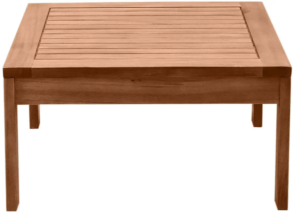Quadratischer Garten-Couchtisch aus Massivholz B60 cm SALVADOR