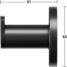 Keuco Plan Handtuchhaken Schwarz Matt 14914370000