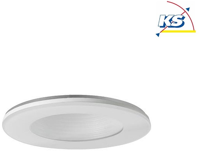 Brumberg Einbau-Downlight COVER-UP für MR16 LED Modul max. 14W, IP44, rund, Aluminium / Dekoglas, ohne BG, starr, Weiß / klar BRUM-45320070