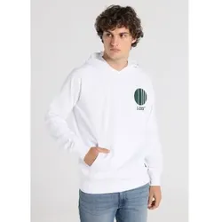 Lois Jeans für Herren. 166023003 Tennis-Grafik-Kapuzenpullover Weiß (XS), Lässig, Baumwolle