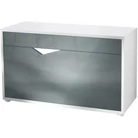 Vladon Schuhschrank, Grau, Holzwerkstoff, 85x50x33 cm, Garderobe, Schuhaufbewahrung, Schuhschränke
