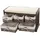Mendler Kommode und Sitzbank mit 5 Schubladen 45 x 77 x 36 cm Braun