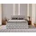 kaiser möbel Chesterfield-Kontinentalbett Luxury Stoff Royal Velvet Silber 120x200 cm - Silber