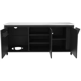 cozze Außentisch 210 x 67 x 90 cm schwarz 90528