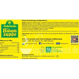 Indonesia Fertiggericht Bihunsuppe, Glasnudeln mit Hühnchen, 390ml