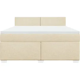 vidaXL Boxspringbett 180 x 200 cm Creme