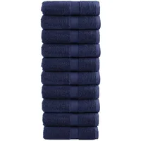 VidaXL Premium-Gästetücher solund 10 Stk. Marineblau 30x50 cm 600