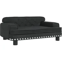 SYFAXTM Kindersofa Schwarz 70x45x30 cm Samt - Schwarz