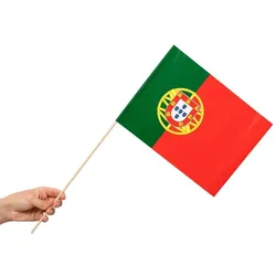 10 Papier Fahnen Portugal 20 x 30 cm Handfahnen