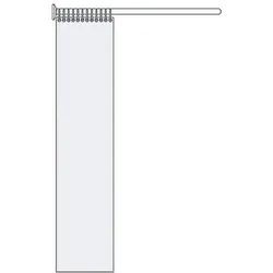 Pressalit Care Duschvorhang 180 x 200 cm RT205000, Accessoires, weiß