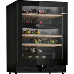 BOSCH Weinkühlschrank "KWK16ABGB", G (A-G), schwarz, B:60cm H:81,8cm T:59,3cm, Weinkühlschränke