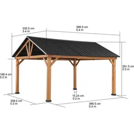 Sunjoy Pavillon TÖDI - 336cm x 400cm, anthrazit