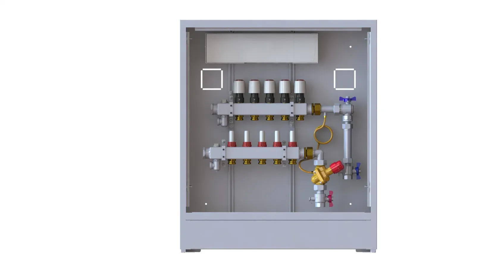 Danfoss Station UnoFloor Comfort 5R 5 HK, rechts mit AB-PM-Set, 230V