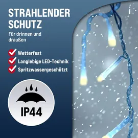 monzana LED Lichterkette 40 m Schwarz warmweiß