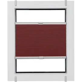 SUNLINES Plissee Start-up Style Honeycomb 80 x 185 cm rot/silberfarben