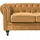 Beliani Sofa 3-sitzer Chesterfield Samtstoff Senfgelb