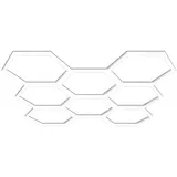 Barberpub Hexagon LED Garage Light, 30240LM 6500K Hexagon LED Beleuchtung, 8 Grid, LP008/nicht dimmbar - Weiß