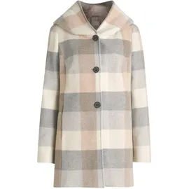 Amber & June Kurzmantel mit Kapuze in Cream/Silver | Gr.: 40