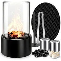 Bioethanol-Kamin, Ethanol-Tischkamin, Tischkamin, tragbarer Tischkamin, Outdoor-Ofen, Geschenk, rund und freistehend, saubere Verbrennung, kein