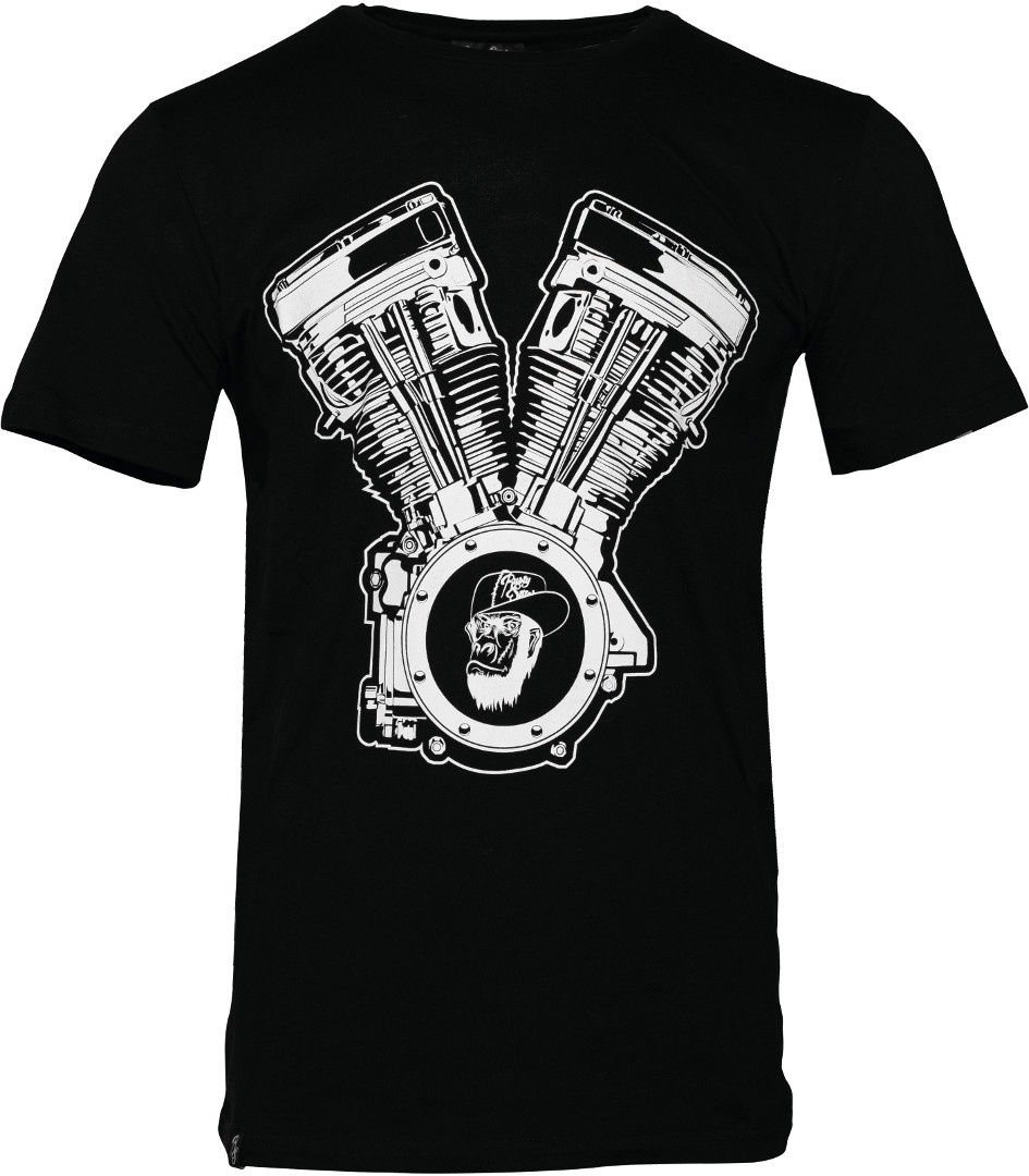 Rusty Stitches Engine T-shirt, zwart-wit, M