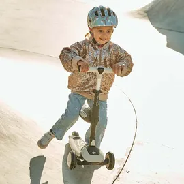 Kinderkraft Halley 2 Balance-Scooter 2-in-1, Sitz höhenverstellbar (25-33 cm), 4-Fach Verstellbarer Lenker, LED-Räder, klappbar, ab 18 Monate, rutschfeste Trittflächen, Grün