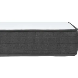 vidaXL Boxspringbett Dunkelgrau Stoff 140x200 cm