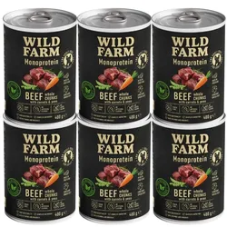 Wild Farm Monoprotein Rindfleisch 6x400g hypoallergenes Hundefutter