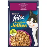 FELIX Sensationen Jellies Katzenfutter mit Ente in Gelee 85 g