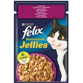 FELIX Sensationen Jellies Katzenfutter mit Ente in Gelee 85 g