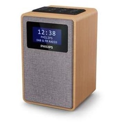 Philips TAR5005/10 Radio Uhr Digital Grau, Holz