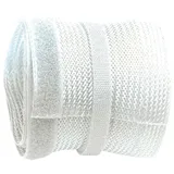 Ricoo Kabelkanal flach weiß Z9085W-5 500cm x 8,5cm Kabel Kanal mit Klettverschluss Flexibler Kabelschlauch für Kabelmanagement & Kabelführung wiederverschließbar Kabelkanäle