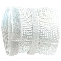 Ricoo Kabelkanal flach weiß Z9085W-5 500cm x 8,5cm Kabel Kanal mit Klettverschluss Flexibler Kabelschlauch für Kabelmanagement & Kabelführung wiederverschließbar Kabelkanäle