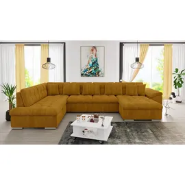 Mirjan24 Ecksofa Niko Bis Cord, Polsterecke mit Bettkasten und Schlaffunktion, Sofa, Polstergarnitur (Farbe: Poso 1, Seite: Rechts) - Braun