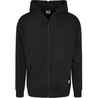 URBAN CLASSICS Organic Full Zip Kapuzenpullover Black M