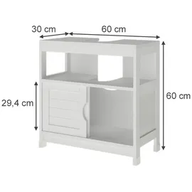 Vicco Waschbeckenunterschrank Vilda 60 x 60 cm - Weiß