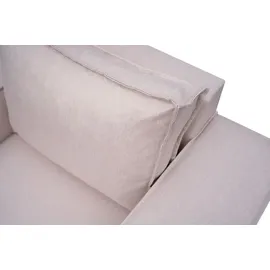 Fun Möbel Garten Ecksofa SUNDAY XS in wetterfester Stoff ART-N Hellgrau Ottomane Rechts - Grau