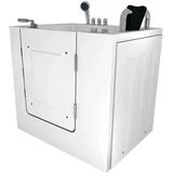 Sitzwanne Whirlpool Badewanne mit Tür S02WP-TH-B-R 100x78cm