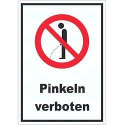 Pinkeln verboten Aufkleber A7 (74x105mm)
