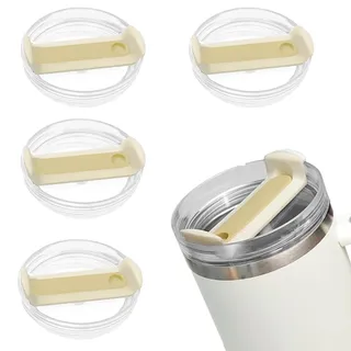 Limeow 4 Stück Stanley Cup Deckel Stanley Cup Ersatzdeckel Stanley Cup Lid Stanley Cup Zubehör Deckel Stanley Cup Dicht Ersatzdeckel Stanley Cup Vdeckel Stanley Cup Dicht Ersatz-Deckel für 40Oz Becher