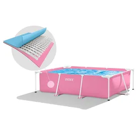 Intex 28266NP Aufstellpool rechteckig 220 x 150 x 60 cm rosa