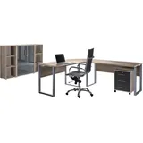 BMG Möbel Büro Office Edition Set 2, Sonoma/ Eiche/Anthrazit