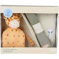 Sterntaler Träumli-Set Giraffe Kaya- Kuscheltuch aus Flausch mit Schnullerband