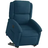 vidaXL Relaxsessel mit Aufstehhilfe Elektrisch Samt 55,7 x 82 x 74,2 cm Blau