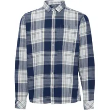!Solid Langarmhemd Blau XL